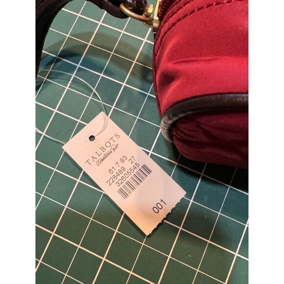 2 Talbots Quilted Satin Red Cosmetic Bags NWT - Picture 2 of 4